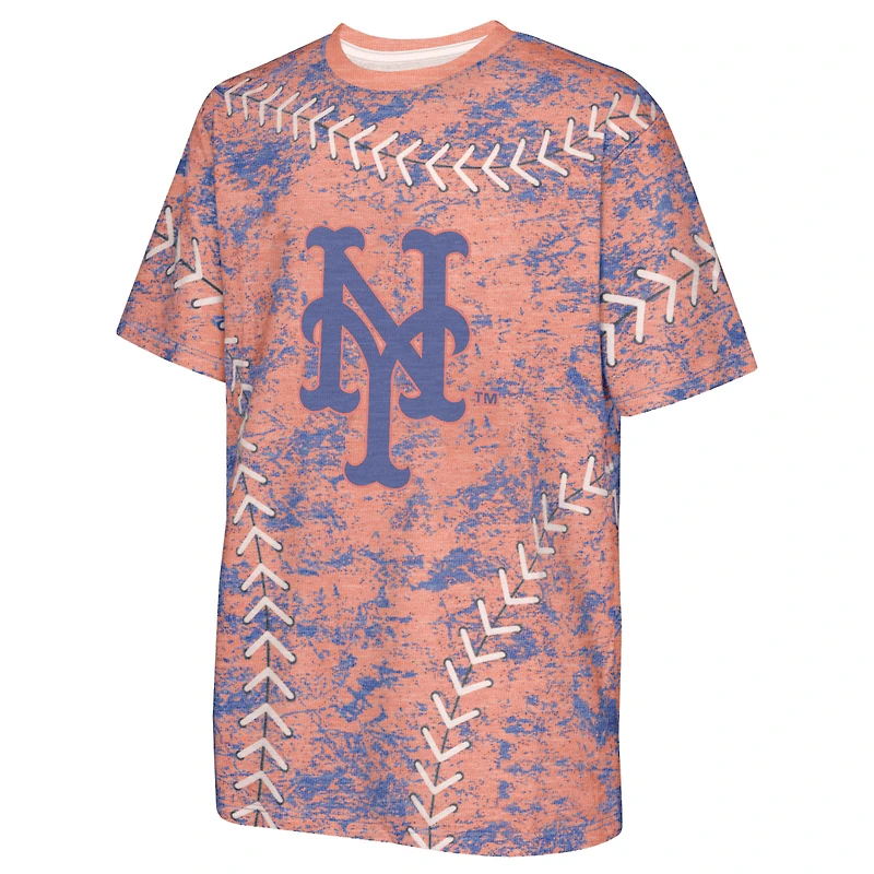 Youth Orange New York Mets Slide Score Bold T-Shirt