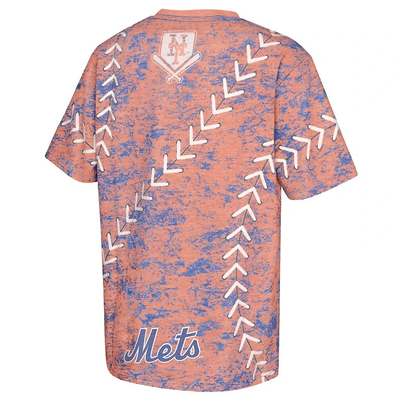Youth Orange New York Mets Slide Score Bold T-Shirt