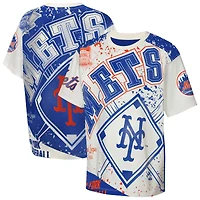 Youth Outerstuff Cream New York Mets Big League Top Player Bold All-Over-Print T-Shirt