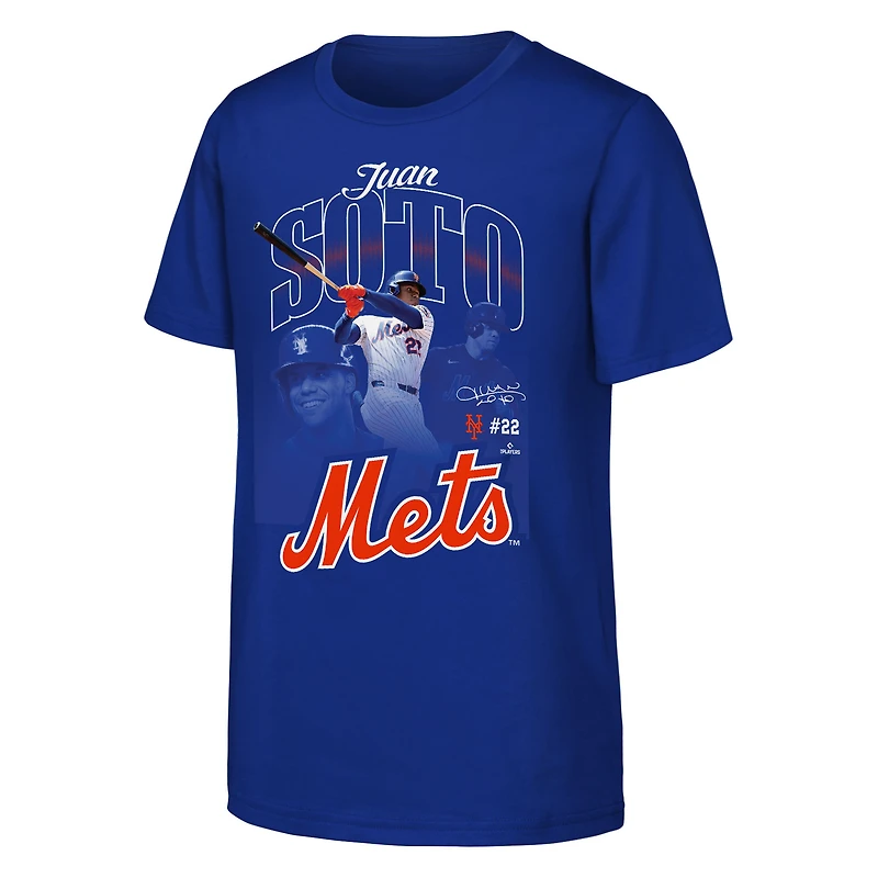 T-shirt graphique Youth Outerstuff Juan Soto Royal des Mets de New York pour triple joueur