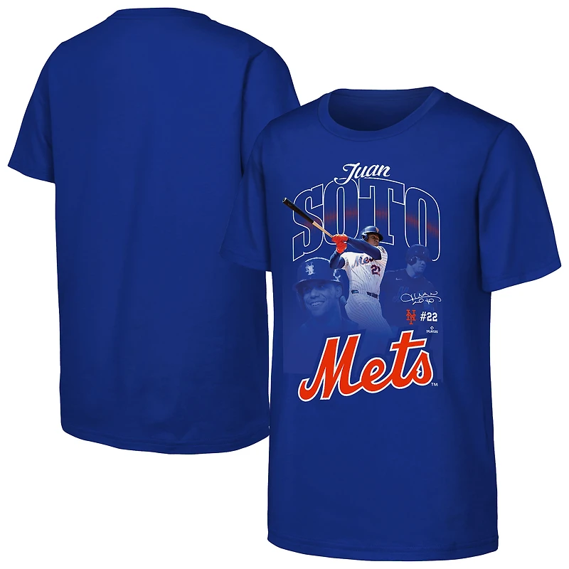 T-shirt graphique Youth Outerstuff Juan Soto Royal des Mets de New York pour triple joueur