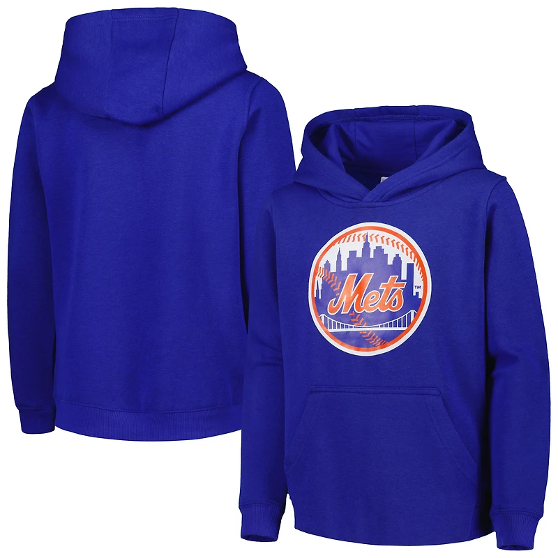 Sweat à capuche avec logo principal de l'équipe Royal New York Mets pour jeune