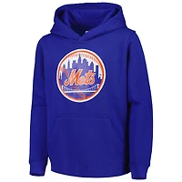 Sweat à capuche avec logo principal de l'équipe Royal New York Mets pour jeune