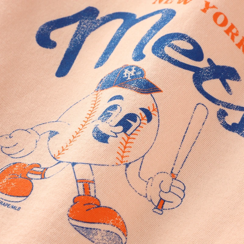 Youth Soft as a Grape Orange New York Mets Game Day Tank Top
