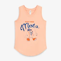 Youth Soft as a Grape  Orange New York Mets Game Day Tank Top