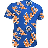 T-shirt Stitches Royal New York Mets Allover Team pour jeune