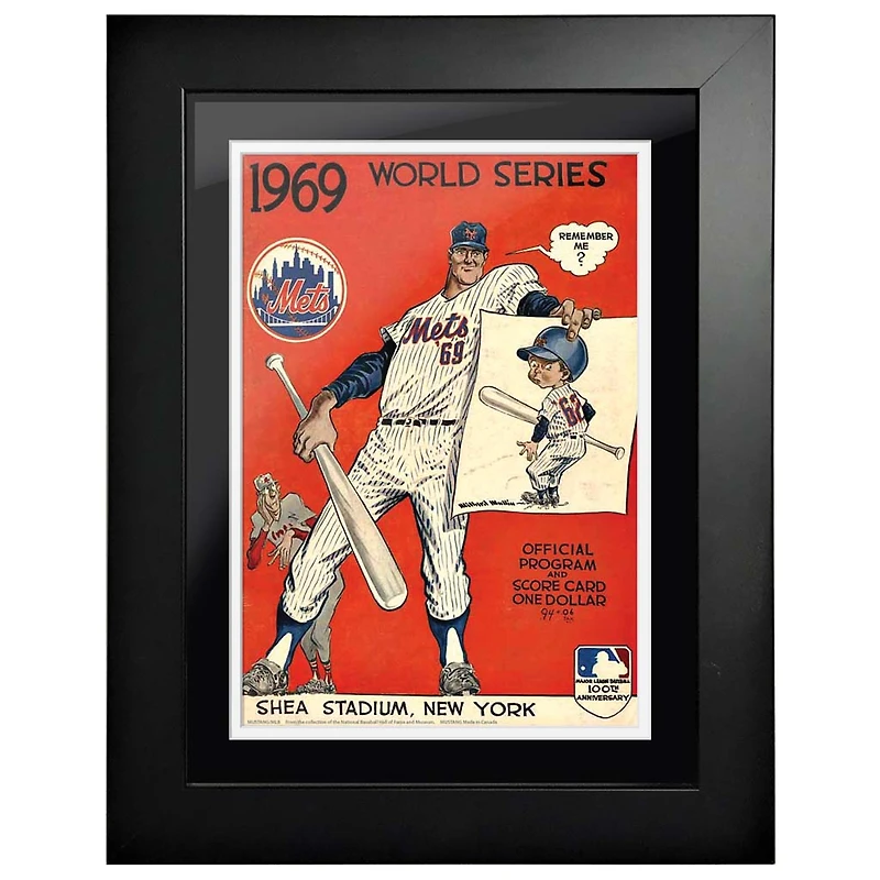 New York Mets vs. Baltimore Orioles 1969 World Series - Couverture de programme encadrée 12 '' x 16 ''