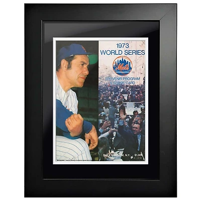 New York Mets vs Oakland Athletics 1973 World Series - Couverture de programme encadrée 12'' x 16''