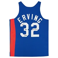 Julius Erving Blue New York Nets Autographed Mitchell & Ness 1973-74 Authentic Jersey with "ABA Champ 74 76" Inscription