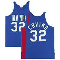 Maillot authentique Mitchell & Ness Hardwood Classics dédicacé par Julius Erving des New York Nets