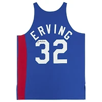 Maillot authentique Mitchell & Ness Hardwood Classics dédicacé par Julius Erving des New York Nets