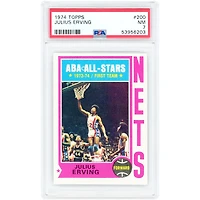 Julius Erving New York Nets 1974-75 Topps #200 PSA Authenticated 7 Card