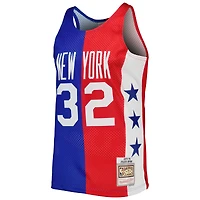 Maillot Homme Mitchell & Ness Julius Erving Bleu/Rouge Hardwood Classics 1973/74 Split Swingman