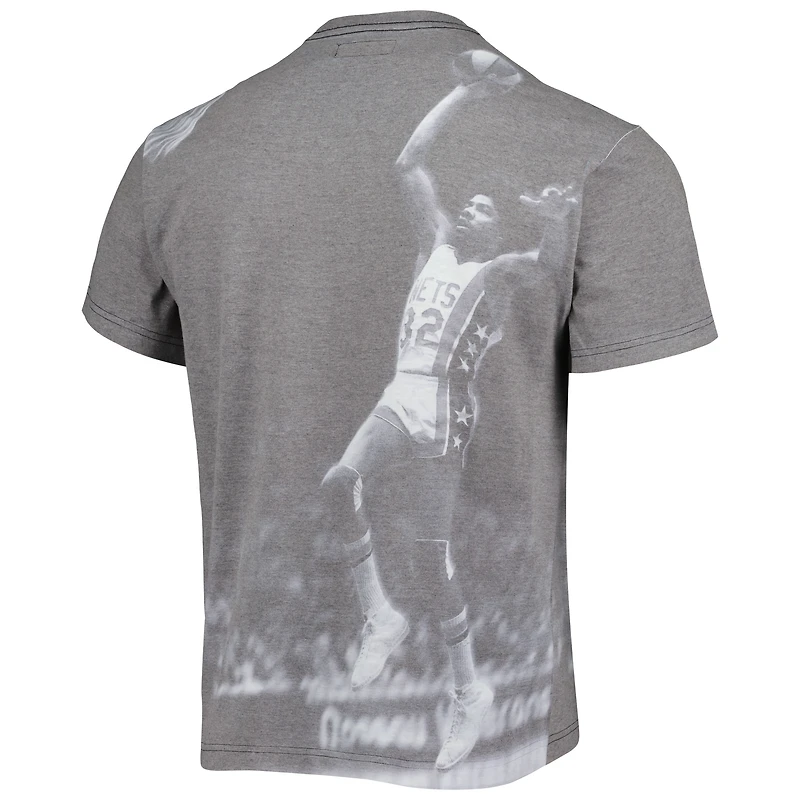 Men's Mitchell & Ness Julius Erving Heather Gray New York Nets Above The Rim T-Shirt