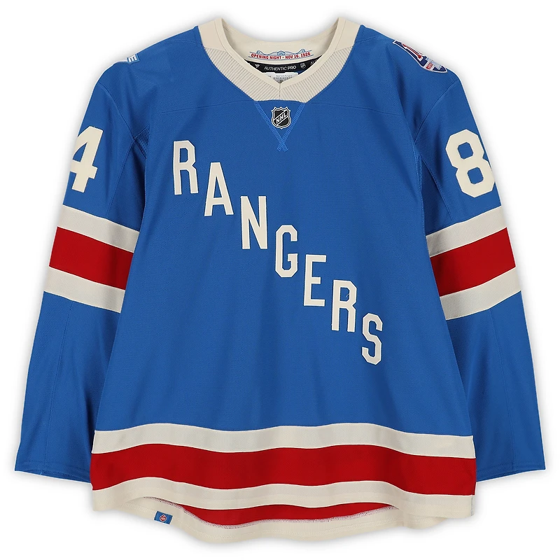 Adam Edstrom New York Rangers Game-Used #84 Blue Centennial Jersey vs. Toronto Maple Leafs on March 5, 2026