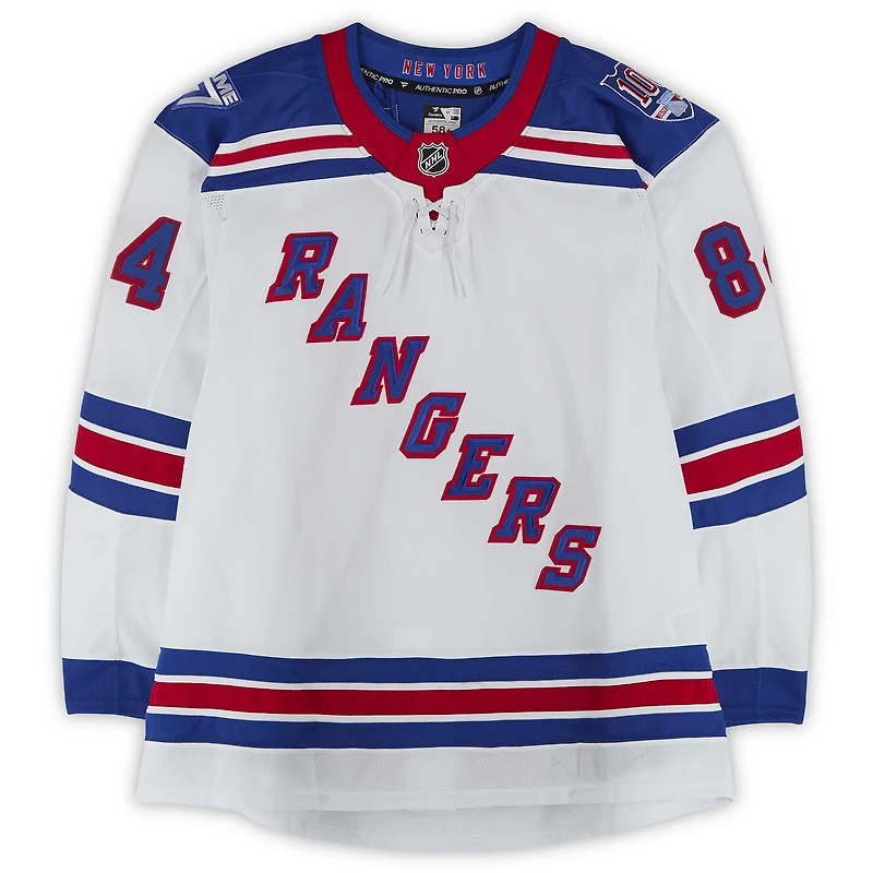 Adam Edstrom New York Rangers Game-Used #84 White Set 3 Jersey from the 2025-26 NHL Season