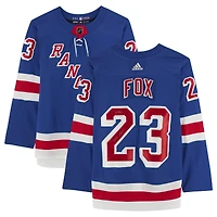 Maillot adidas authentique dédicacé par Adam Fox des New York Rangers bleu avec inscription « 2021 Norris »