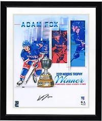 Adam Fox New York Rangers Autographed 16'' x 20'' 2021 Norris Stylized Photograph