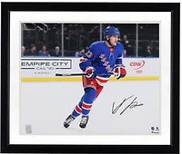 Adam Fox New York Rangers Autographed 16" x 20" Blue Jersey Skating Photograph