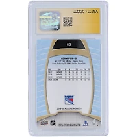 Carte de recrue 9/10 autographiée par Adam Fox des Rangers de New York, Upper Deck Allure #93, CGC Fanatics, 2019-20