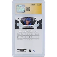 Adam Fox New York Rangers Autographié 2019-20 Upper Deck O-Pee-Chee Platinum #178 CGC Fanatics Witnessed Authenticated 9/10 Rookie Card