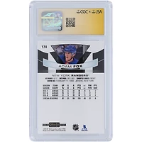 Carte recrue 9,5/10 autographiée par Adam Fox des Rangers de New York, Upper Deck O-Pee-Chee Platinum #178, CGC Fanatics Witnessed, authentifiée
