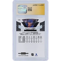 Carte de recrue authentifiée signée Adam Fox des Rangers de New York 2019-20 Upper Deck O-Pee-Chee Platinum #178 CGC Fanatics
