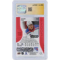 Adam Fox New York Rangers Autographed 2019-20 Upper Deck Synergy #84 CGC Fanatics Witnessed Authenticated 9/10 Rookie Card