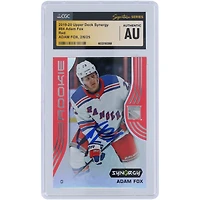 Carte de recrue authentifiée signée Adam Fox des Rangers de New York 2019-20 Upper Deck Synergy Red #84 CGC Fanatics