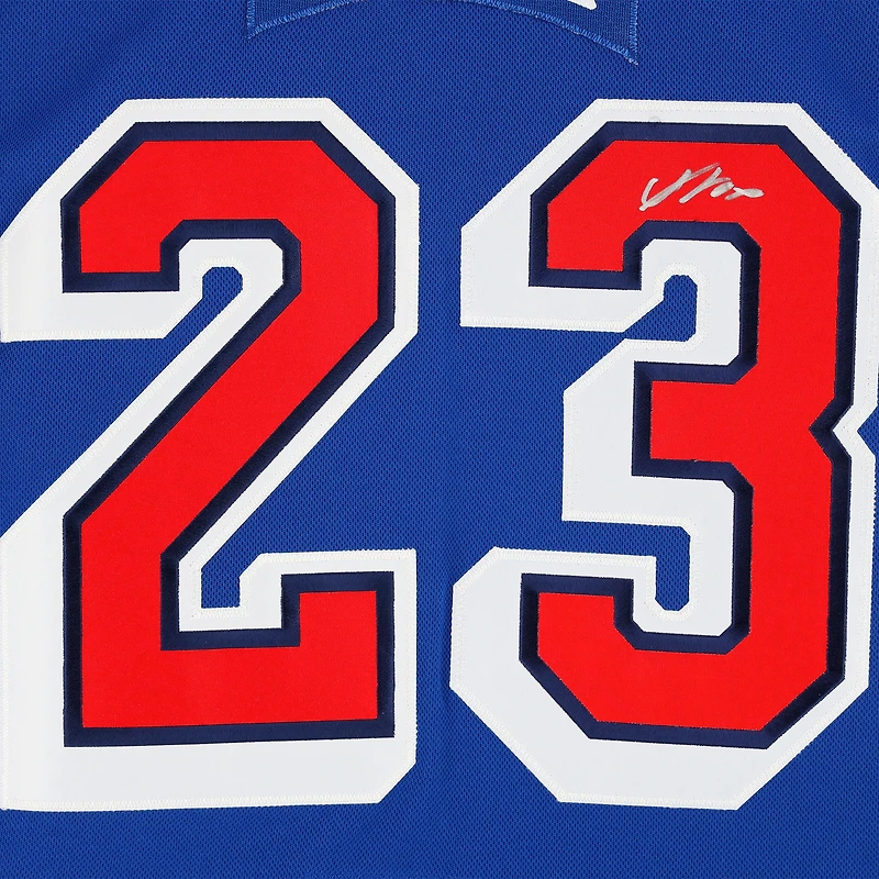 Maillot authentique Adidas Reverse Retro autographié par Adam Fox des Rangers de New York 2022-23