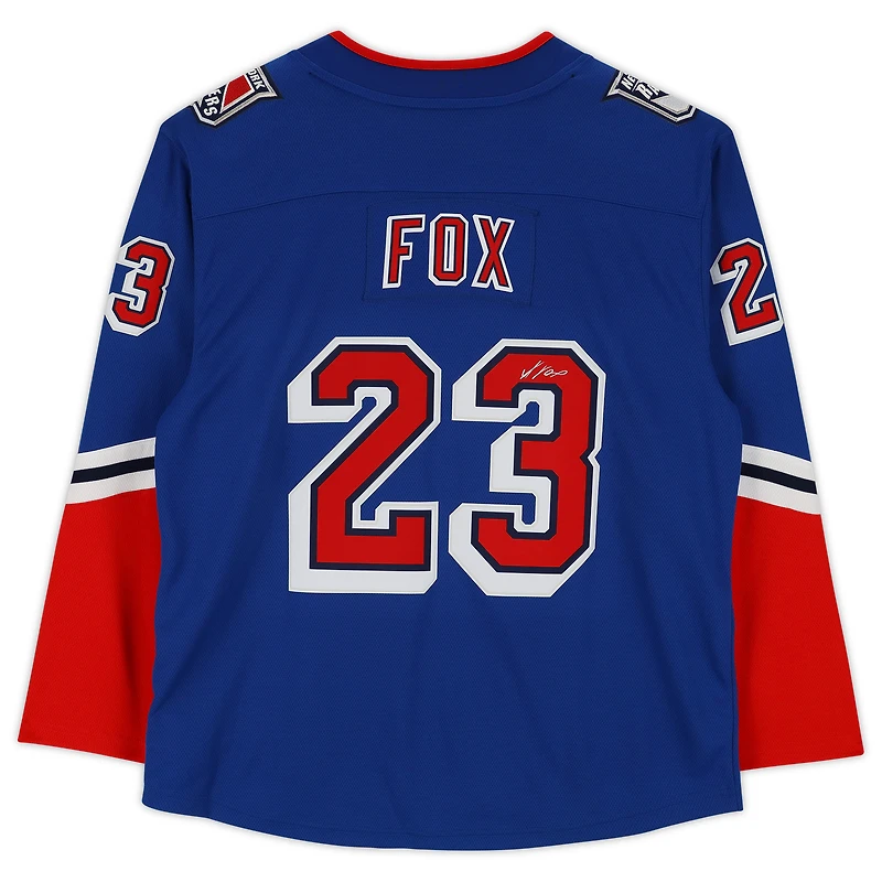 Maillot dédicacé 2.0 Fanatics Breakaway édition spéciale 2022-23 des Rangers de New York par Adam Fox