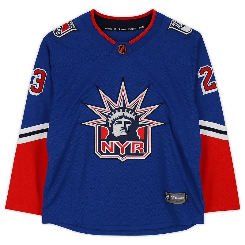 Maillot dédicacé 2.0 Fanatics Breakaway édition spéciale 2022-23 des Rangers de New York par Adam Fox