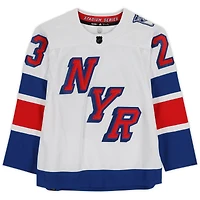 Maillot adidas authentique dédicacé par Adam Fox des Rangers de New York Stadium Series 2024