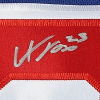 Maillot authentique Adidas bleu autographié par Adam Fox des Rangers de New York