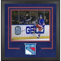 Adam Fox New York Rangers Autographed Deluxe Framed 16" x 20" Blue Jersey Celebration Photograph