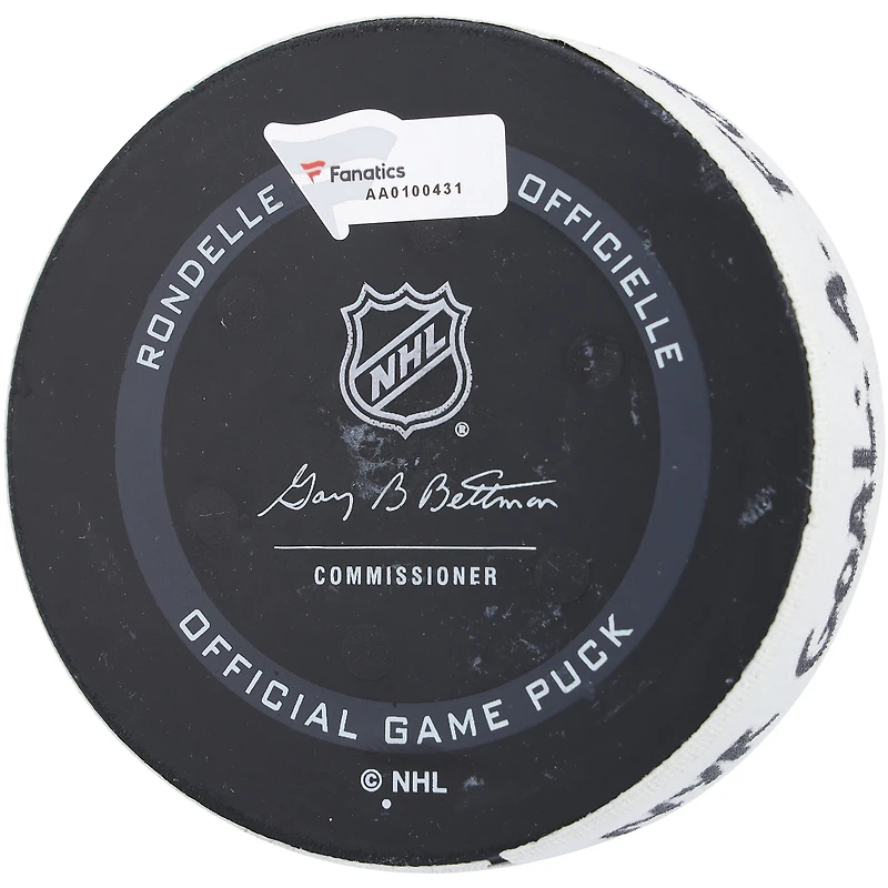 Rondelle de but autographiée par Adam Fox des Rangers de New York lors du match du 19 janvier 2022 contre les Maple Leafs de Toronto - Deuxième des deux buts marqués