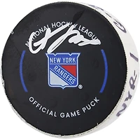 Adam Fox New York Rangers Autographed Game-Used Goal Puck from October 19, 2023 vs. Nashville Predators