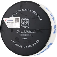 Adam Fox New York Rangers Autographed Game-Used Goal Puck with Inscriptions from Game vs. Florida Panthers on March 23, 2024