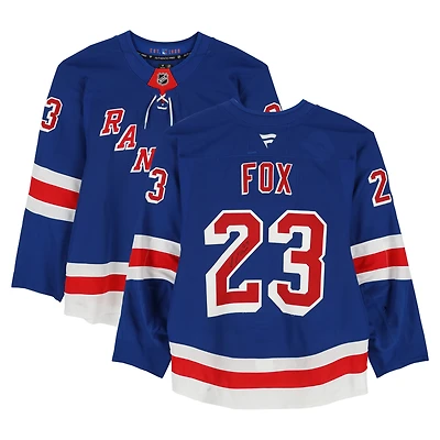 Adam Fox New York Rangers Autographed Game-Used #23 Blue Set 2 Jersey from the 2024-25 NHL Season