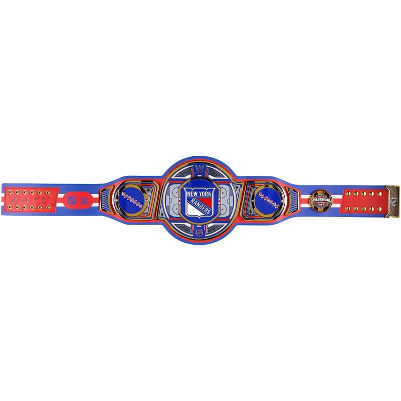 Ceinture de titre WWE Legacy dédicacée par Adam Fox des New York Rangers avec inscription « No Quit in NY » - Édition limitée n° 1/5
