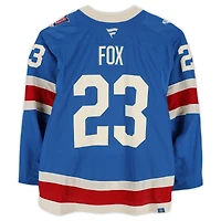 Adam Fox New York Rangers Game-Used #23 Blue Centennial Jersey vs. Toronto Maple Leafs on March 5, 2026