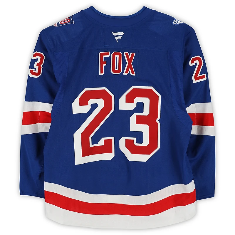 Adam Fox New York Rangers Game-Used #23 Blue Set 2 Jersey from the 2025-26 NHL Season