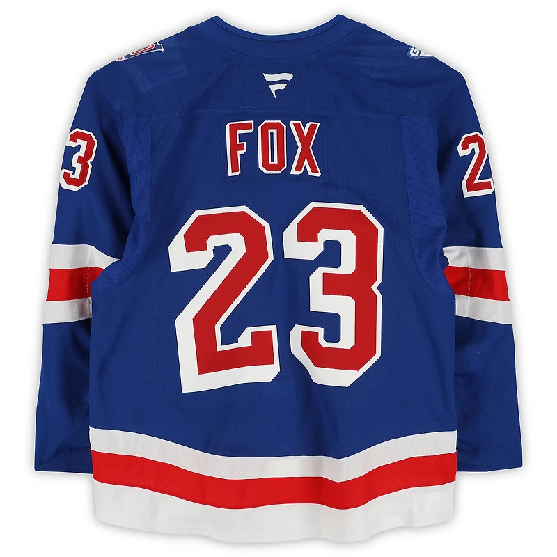 Adam Fox New York Rangers Game-Used #23 Blue Set 3 Jersey from the 2025-26 NHL Season