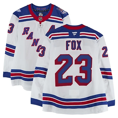 Adam Fox New York Rangers Game-Used #23 White Set 2 Jersey from the 2025-26 NHL Season