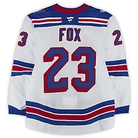 Adam Fox New York Rangers Game-Used #23 White Set 3 Jersey from the 2025-26 NHL Season
