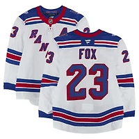 Adam Fox New York Rangers Game-Used #23 White Set 3 Jersey from the 2025-26 NHL Season