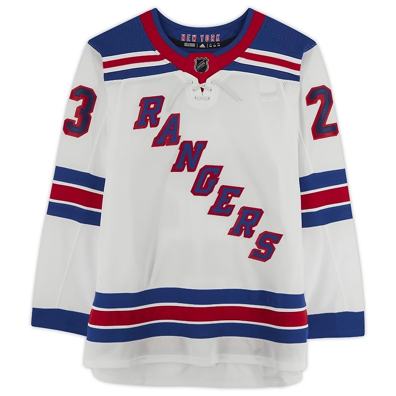 Maillot adidas authentique autographié par Adam Fox White des New York Rangers