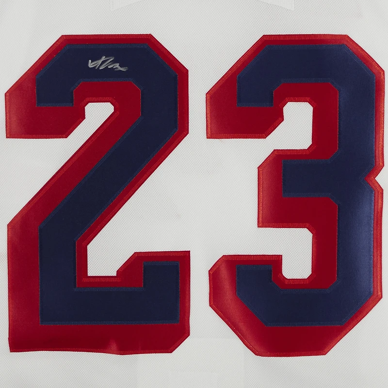 Maillot adidas authentique autographié par Adam Fox White des New York Rangers