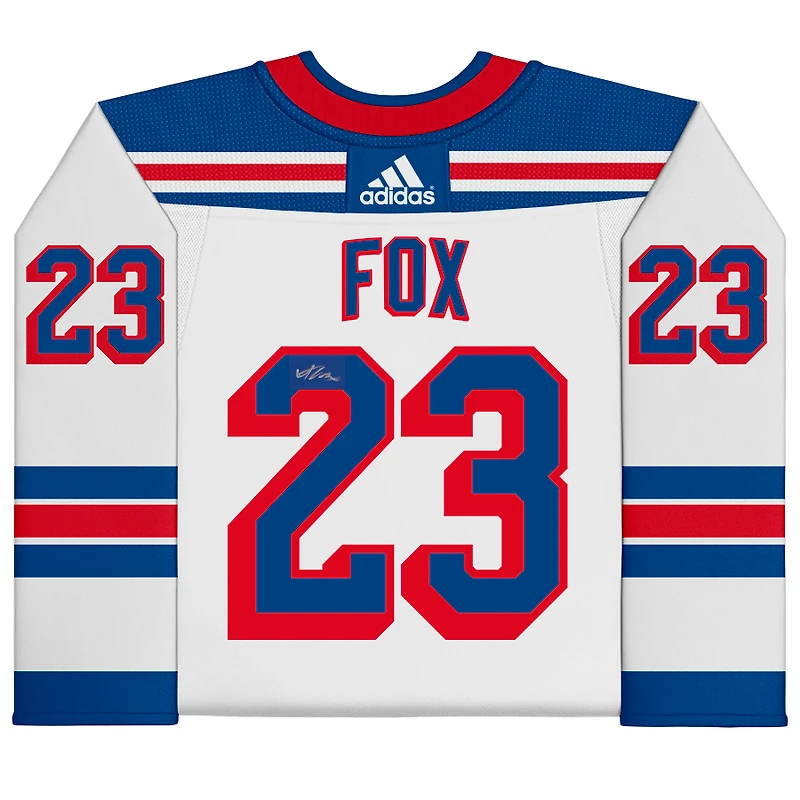 Adam Fox White New York Rangers Autographed adidas Authentic Jersey