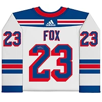 Adam Fox White New York Rangers Autographed adidas Authentic Jersey